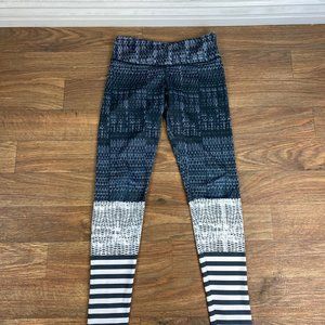 ONZIE Striped Legging Blue/White Sz S/M